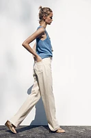 Z1975 STRIPED HIGH-WAIST STRAIGHT FULL-LENGTH JEANS
