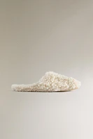 FAUX SHEARLING MULE SLIPPERS