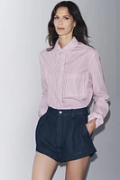 STRIPED POPLIN SHIRT ZW COLLECTION