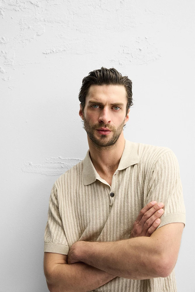POLO EN MAILLE CÔTELÉE
