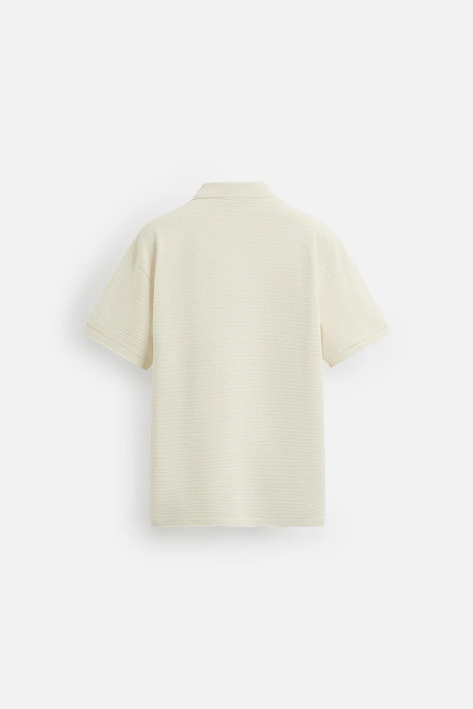 JACQUARD STRIPED POLO SHIRT