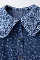 ROBE EN JEAN À FLEURS