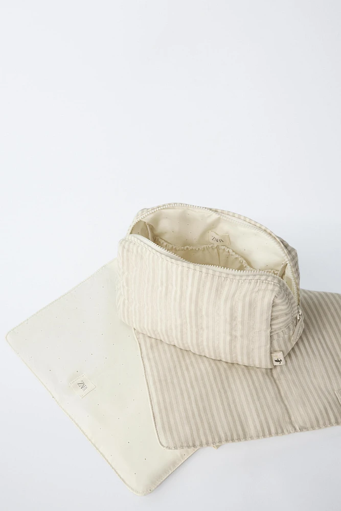 STRIPED MATERNITY BAG