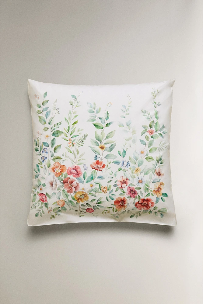 FLORAL PRINT COTTON PILLOWCASE
