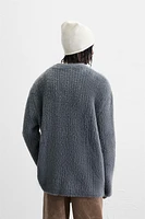 TEXTURED RIBBED SWEATER