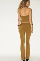 PANTALON FLARE TAILLE DRAPÉE