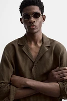 CHEMISE RAYURES MÉLANGE MODAL