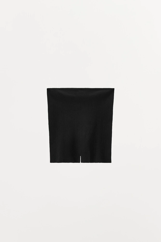 POINTELLE CULOTTE SHORTS WITH SATIN BOW