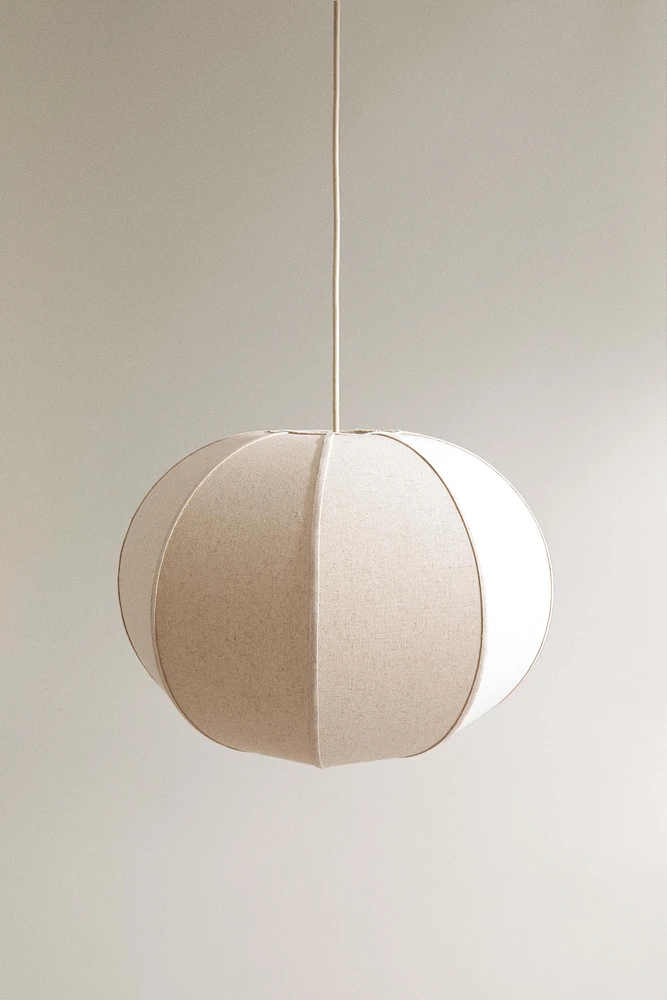 LARGE LINEN PENDANT LAMP