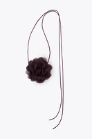 FABRIC FLOWER NECKLACE