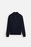 WOOL KNIT POLO