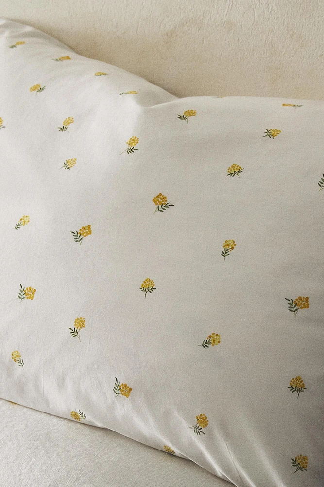 TAIE D’OREILLER COTON IMPRIMÉ MIMOSA