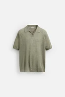 100% LINEN KNIT POLO SHIRT