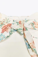 PRINTED SCARF SHORT DRESS
