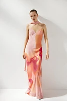 ROBE LONGUE IMPRIMÉE FOULARD