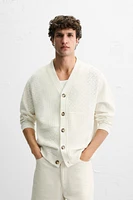 COMBINATION JACQUARD CARDIGAN