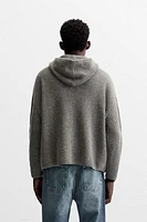 KNIT WOOL BLEND SWEATSHIRT