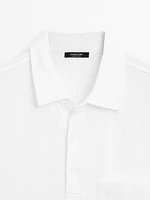 Polo texturé piqué 100 % coton