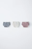 AGES -6/ THREE-PACK OF LACE UNDERWEAR