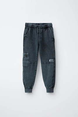 WASHED EFFECT JOGGER PANTS