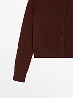 Cardigan manches longues 100 % cachemire