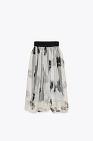 ZW COLLECTION PRINTED ORGANZA DRESS