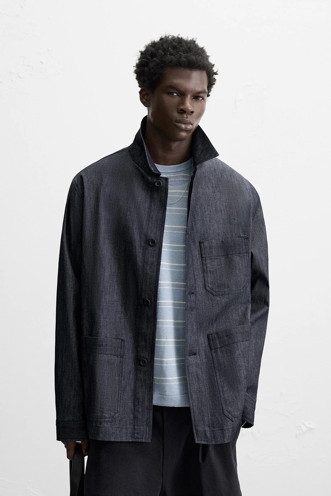 DENIM POCKET OVERSHIRT