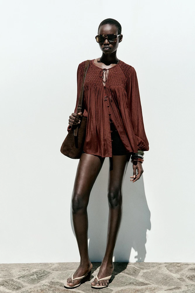BLOUSE FLUIDE FRONCES