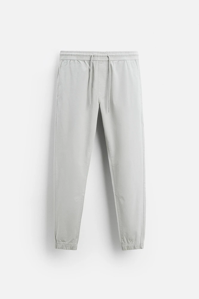 PANTALON DÉLAVÉ AVEC TAILLE JOGGING