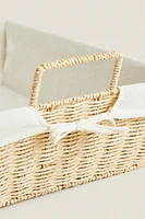 IRONING BASKET WITH FABRIC LINING