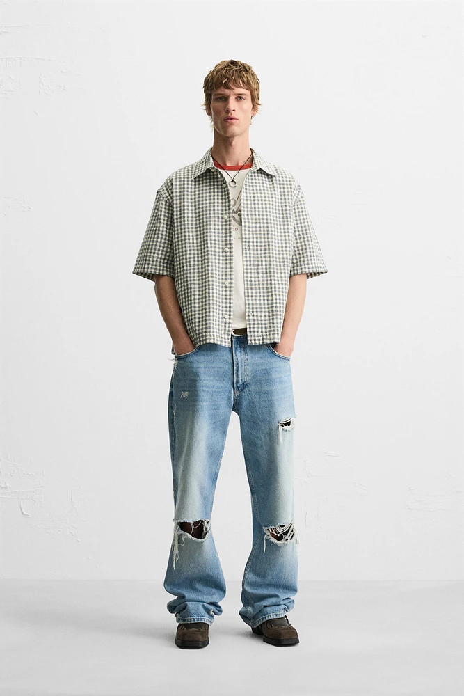 CHEMISE BOXY FIT À CARREAUX