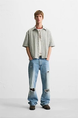 CHEMISE BOXY FIT À CARREAUX