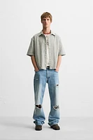 CHEMISE BOXY FIT À CARREAUX