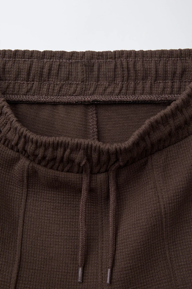 TEXTURED SHIRT AND BERMUDA SET