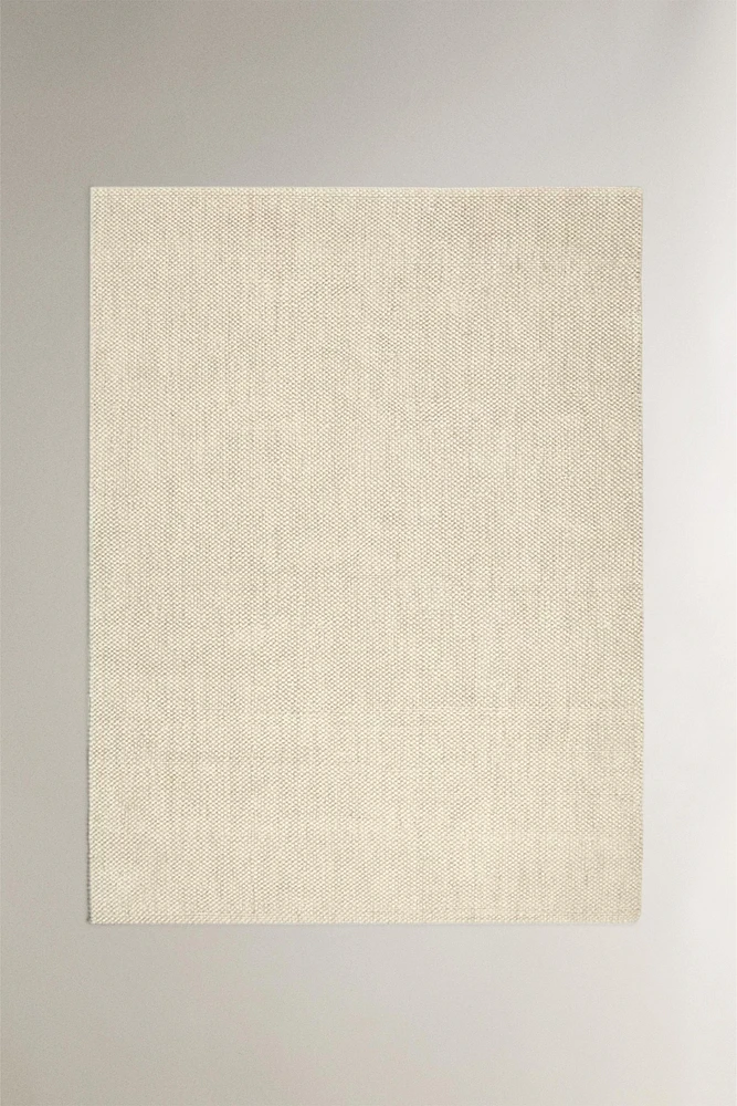 RECTANGULAR DOUBLE BOUCLÉ JUTE AREA RUG