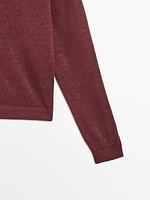 Pull col bateau 100 % lin
