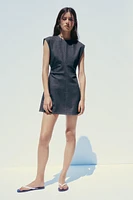 ROBE COURTE EN DENIM TRF DRAPÉE