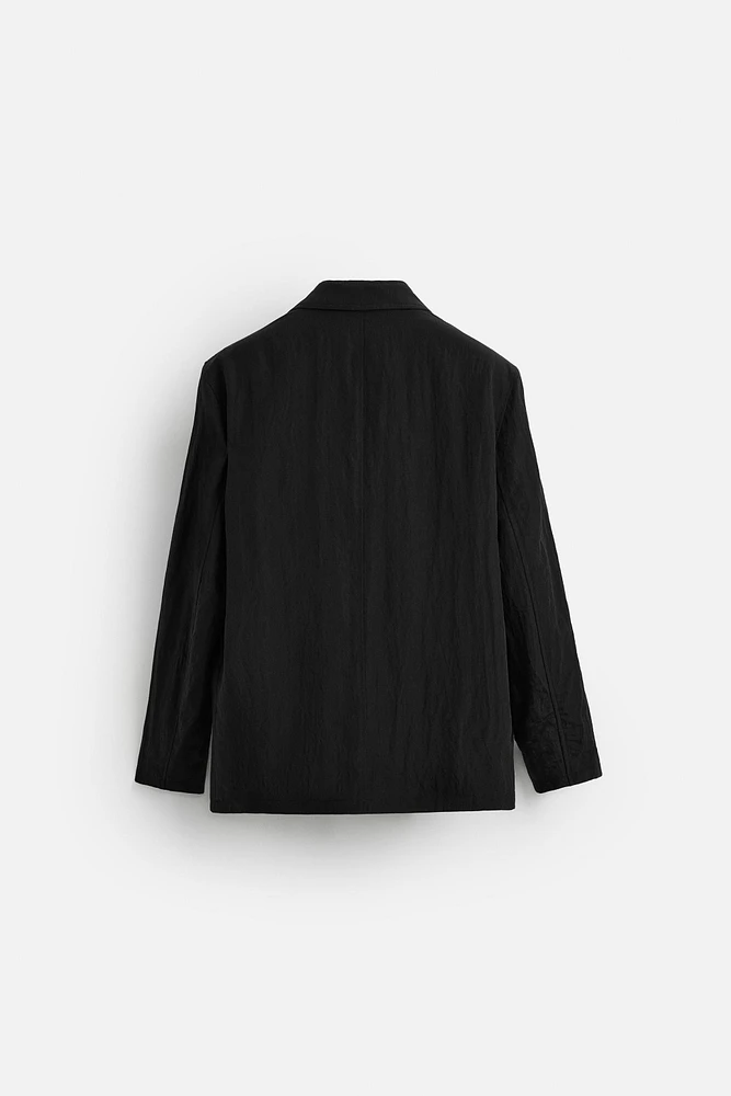 FLOWY WRINKLED EFFECT BLAZER