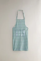COTTON CHECKED KITCHEN APRON