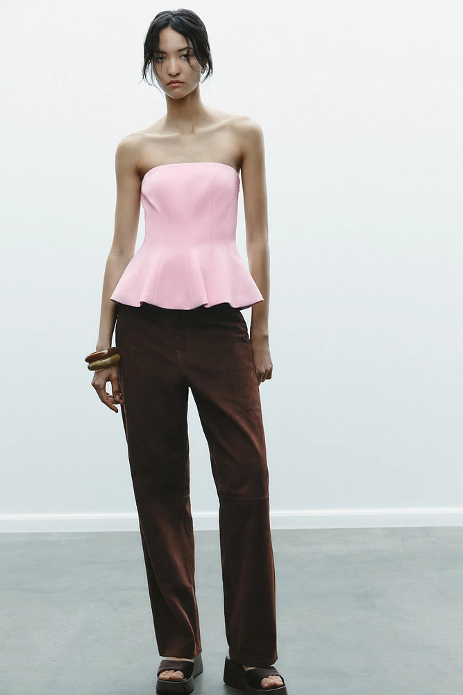 PEPLUM TUBE TOP