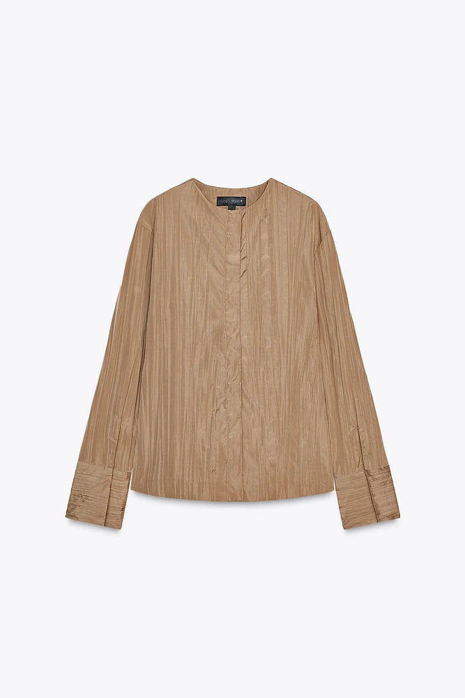 ZW COLLECTION PLEATED SHIRT