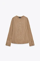 ZW COLLECTION PLEATED SHIRT