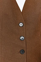 ZW COLLECTION LINEN BLEND VOLUME VEST