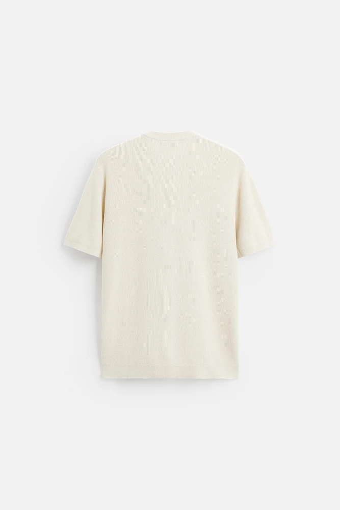 T-SHIRT EN MAILLE PERLÉE