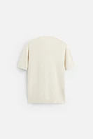 T-SHIRT EN MAILLE PERLÉE