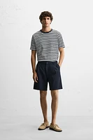 TEXTURED REGULAR FIT SHORTS