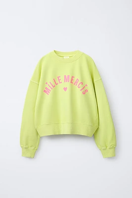 TEXT PRINT SWEATSHIRT