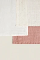 LOT LANGES EN MOUSSELINE ENFANT MULTICOLORES (LOT DE 3)