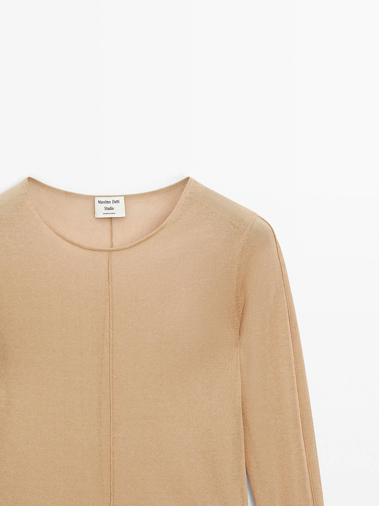 Pull à coutures marquées en coton mélangé - Studio