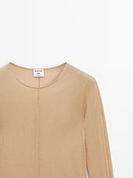 Pull à coutures marquées en coton mélangé - Studio